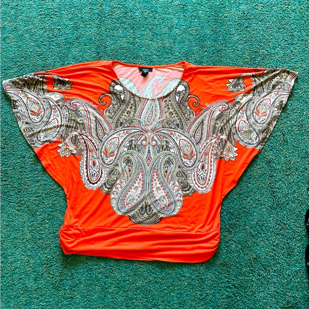 Alfani woman’s Dolman short sleeve XL top